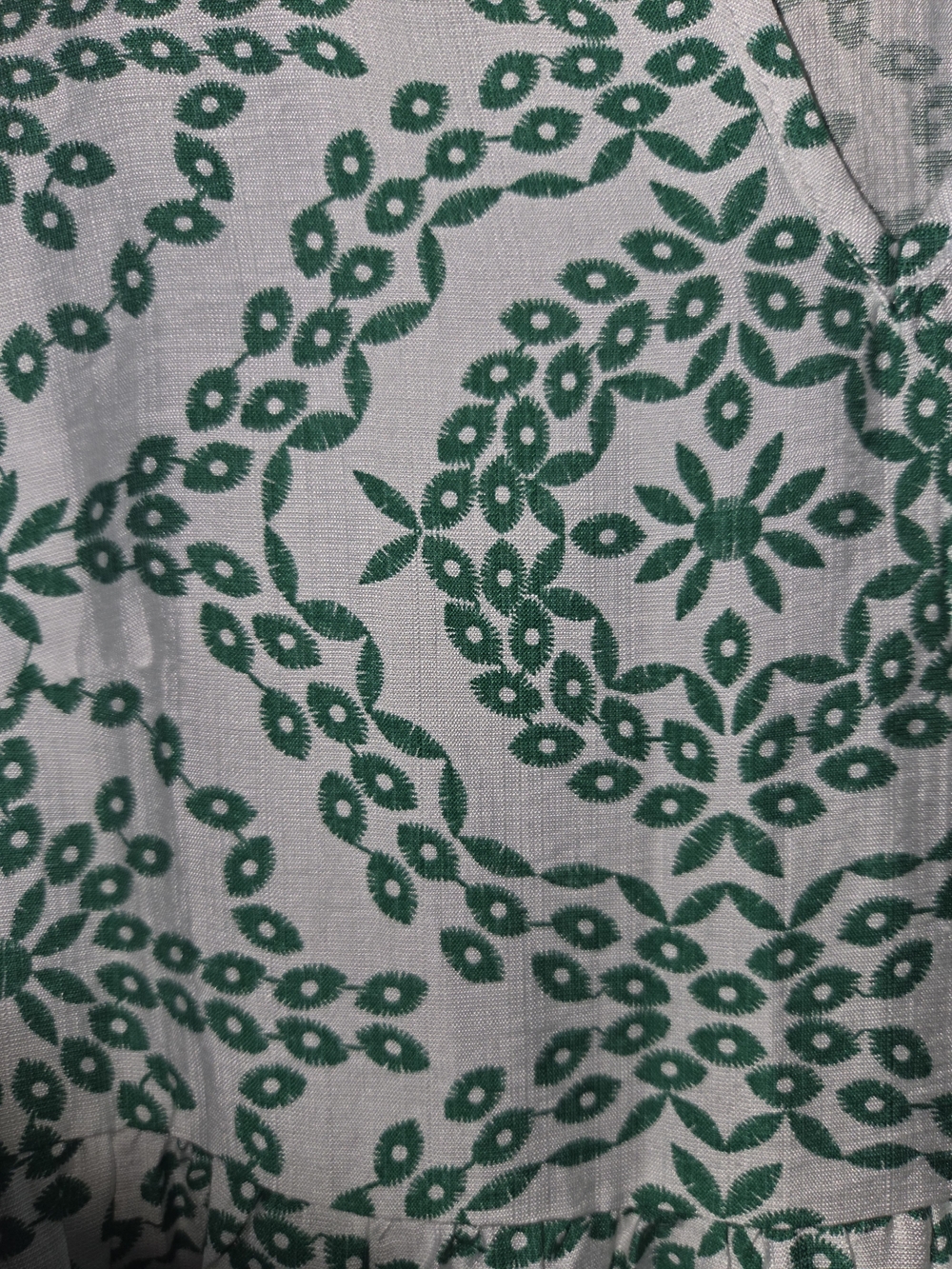 Cupshe White & Green V-Neck Printed Midi Dress - Picture 4 of 9